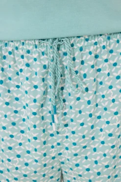 Pijama corto 100% algodón Snoopy verde