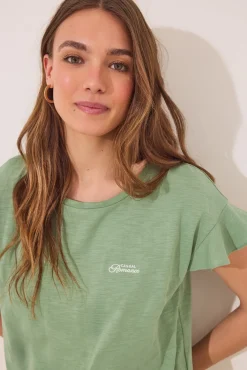 Pijama corto 100% algodón verde