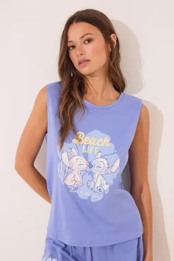 Pijama corto azul Lilo & Stitch