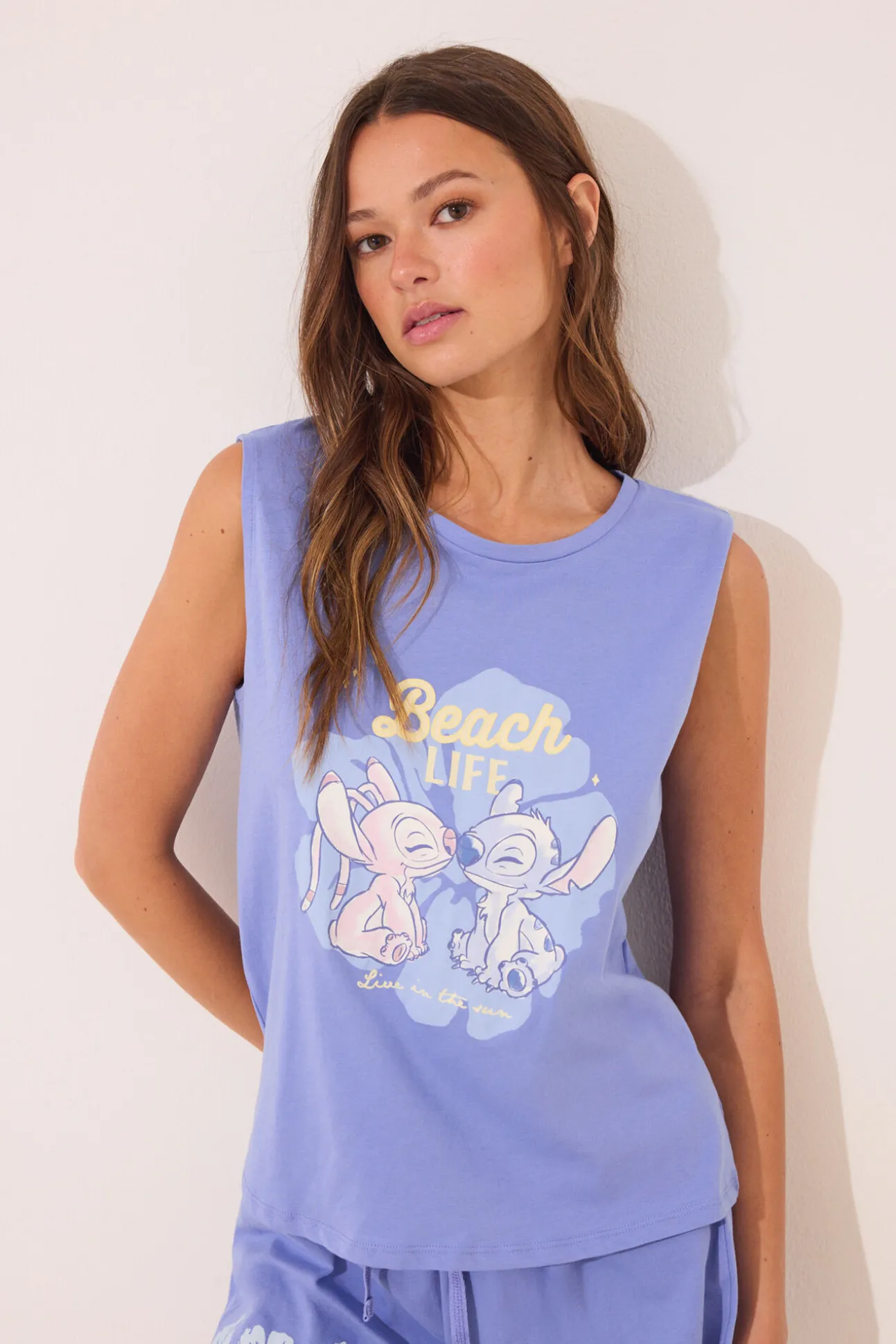 Pijama corto azul Lilo & Stitch