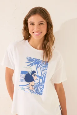 Pijama corto blanco Mafalda