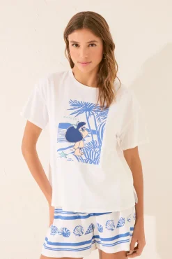 Pijama corto blanco Mafalda