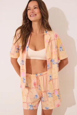 Pijama corto camisero Lilo & Stitch