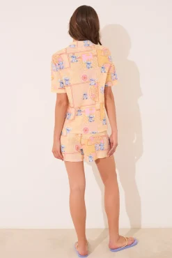Pijama corto camisero Lilo & Stitch
