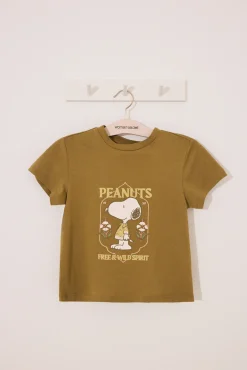 Pijama corto infantil Snoopy algodón
