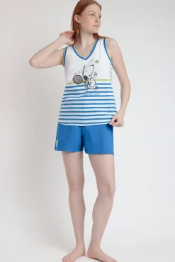 Pijama corto sin mangas tennislub Snoopy