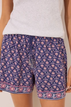 Pijama corto tirantes algodón gris claro