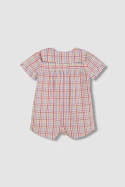 Pijama cuadros blanco