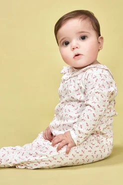 Pijama estampado florecitas rosa