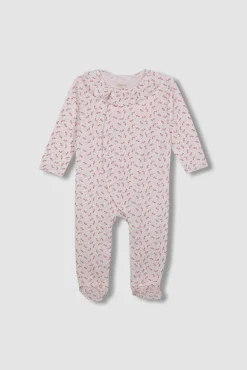 Pijama estampado florecitas rosa