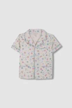 Pijama estampado fondo marino blanco