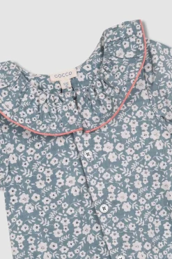 Pijama flores verde