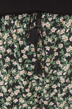 Pijama largo algodón canalé negro