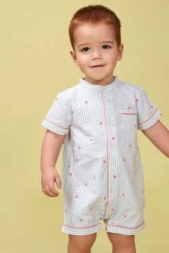 Pijama rayas con estrellas blanco