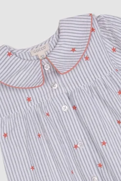 Pijama rayas con estrellas blanco