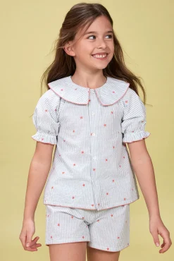 Pijama rayas con estrellas blanco