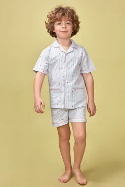 Pijama rayas con estrellas blanco