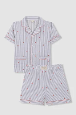 Pijama rayas con estrellas blanco