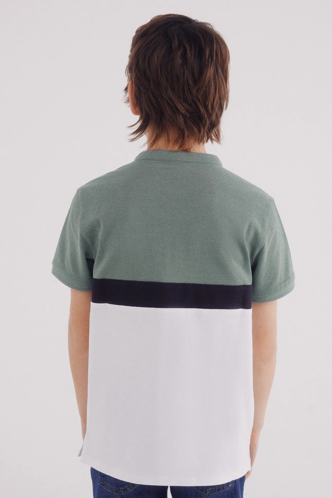 Polo block color niño
