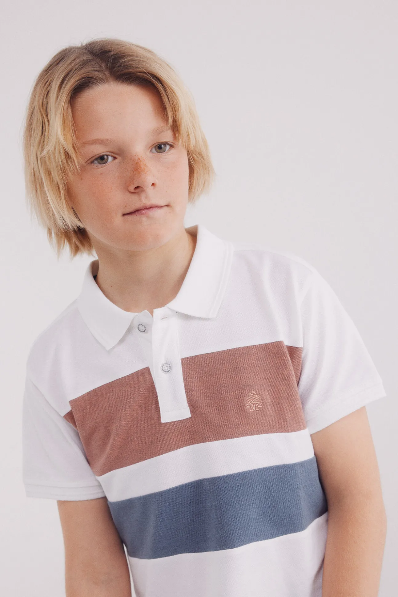 Polo block color niño