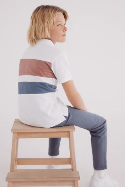 Polo block color niño