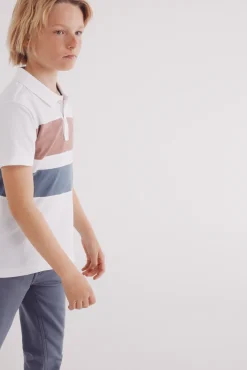 Polo block color niño