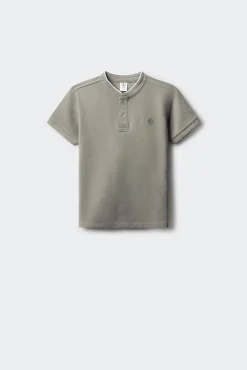 Polo cuello mao oxford niño