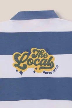 Polo de rayas estampado the locals blanco