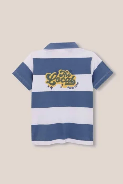 Polo de rayas estampado the locals blanco