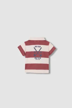 Polo estampado golf rosa