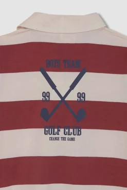 Polo estampado golf rosa