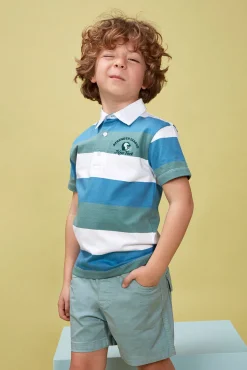 Polo rayas blanco