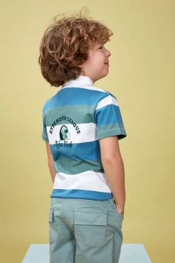 Polo rayas blanco