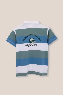 Polo rayas blanco