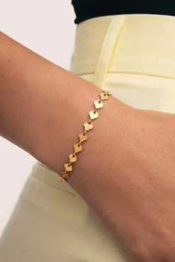 Pulsera Shells Acero Baño Oro