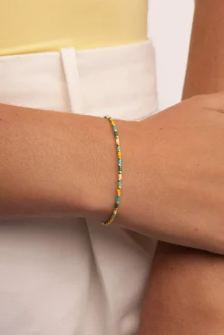 Pulsera Summer Colors Acero Baño Oro