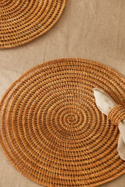 Salvamanteles redondo de fibra natural Togo