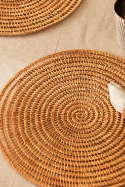 Salvamanteles redondo de fibra natural Togo