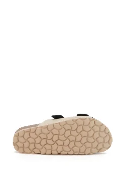 Sandalia plana piel hebillas