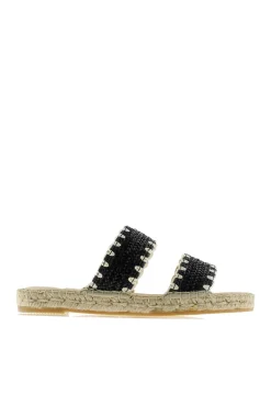 Sandalia yute tiras negras