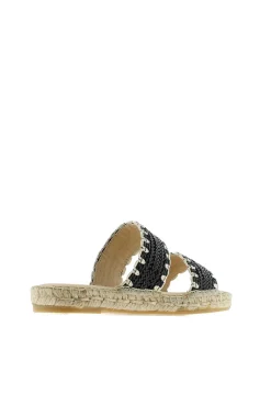Sandalia yute tiras negras