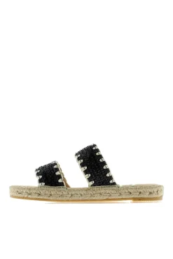 Sandalia yute tiras negras
