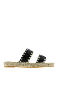 Sandalia yute tiras negras