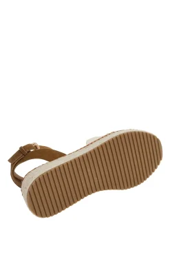 Sandalias De Cuña Con Tiras Cruzadas