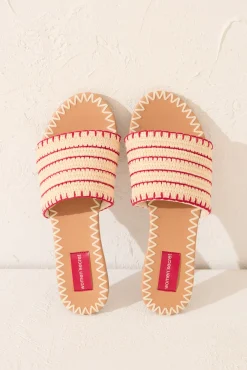 Sandalias planas pala rafia