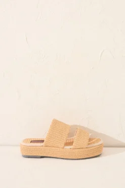 Sandalias plataforma rafia natural