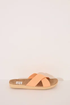 Sandalias rafia tiras cruzadas