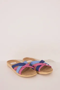 Sandalias tiras azul claro