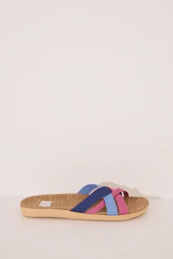 Sandalias tiras azul claro