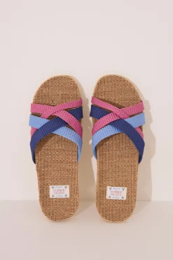 Sandalias tiras azul claro